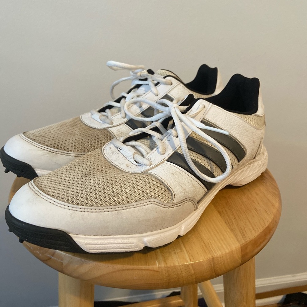 White Adidas Golf Shoes